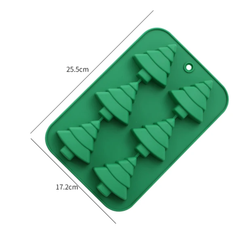 6 Cavity Christmas Tree Silicone Mould
