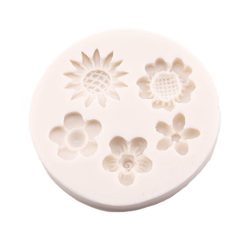 5 Designs Flower Mould