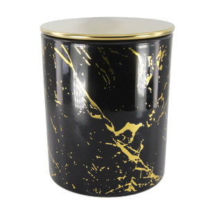 Marble Cambridge Black/Gold Jar