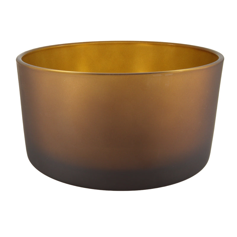 Cambridge Frosted Amber Bowl Aussie Candle Supplies