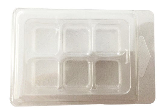 30 Pcs Black Kraft Box With Crystal Clear Clamshell for Wax Melts Clamshells  for Wax Melts Wax Melt Clamshells 8 Cavity 