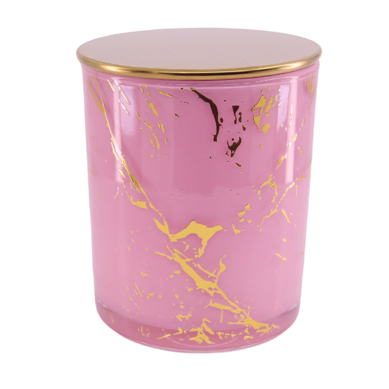 Marble Cambridge Pink/Gold Jar