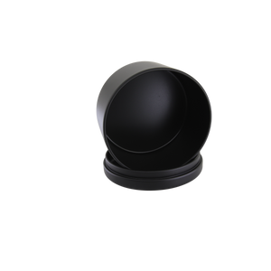 (New) Satin Round Candle Tin Matt Black Medium