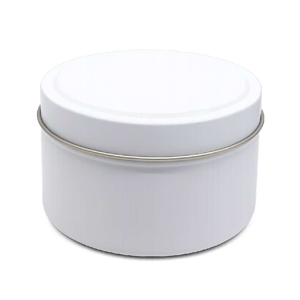 Candle Tin Matt White 170gm