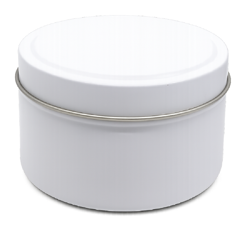 Candle Tin Matt White 170gm