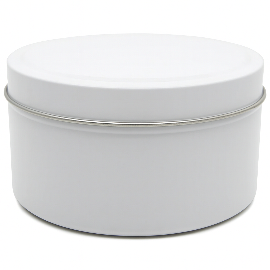Candle Tin Matt White 283gm