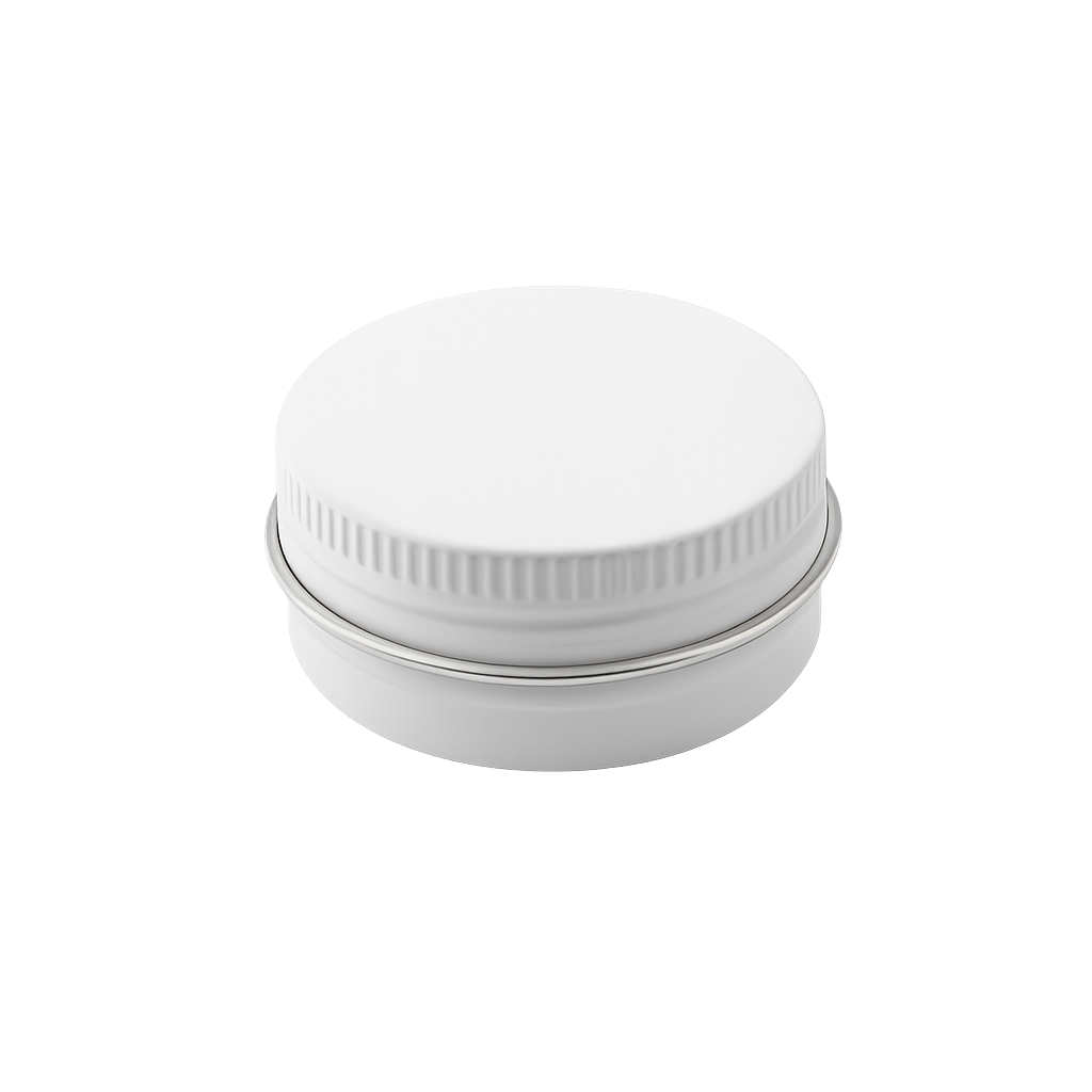 (New) Aluminium Screw Top Matt White 14gm
