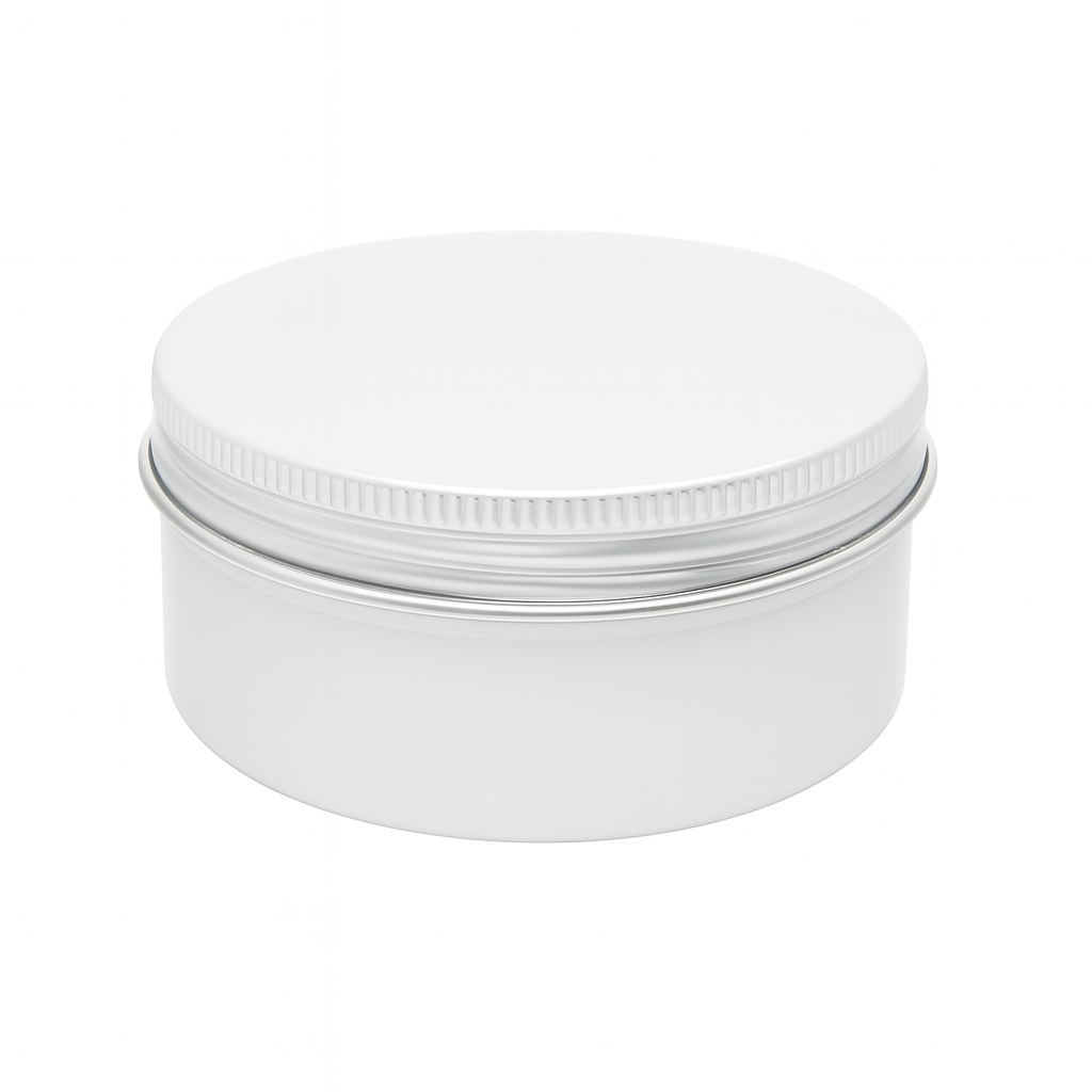 (New) Aluminium Screw Top Matt White 170gm