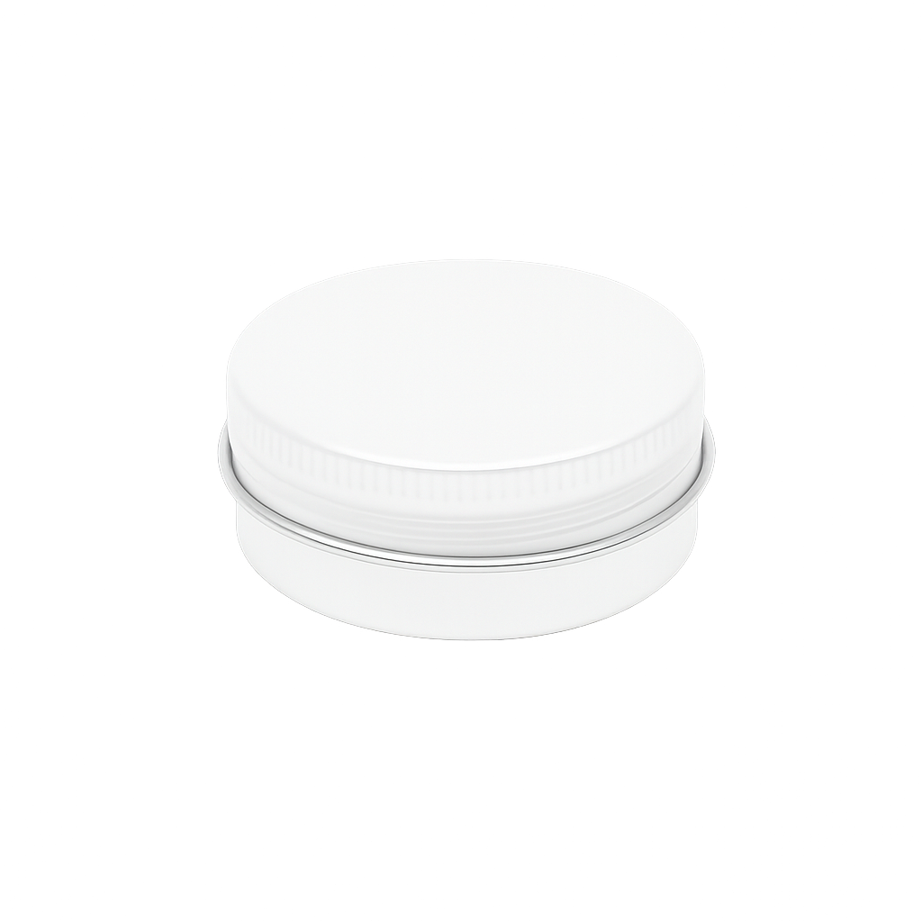 (New) Aluminium Screw Top Matt White 28gm