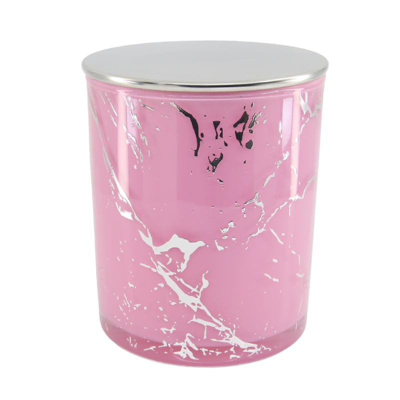 Marble Cambridge Pink/Silver Jar