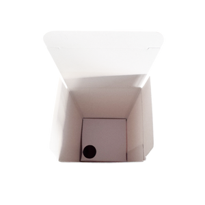 Matt White Reed Jar Box Black Trim