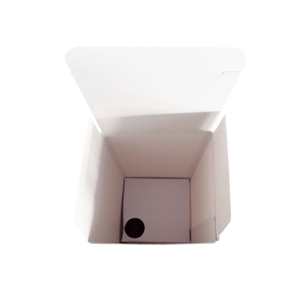 (New) Matt White Reed Jar Box Black Trim - Aussie Candle Supplies