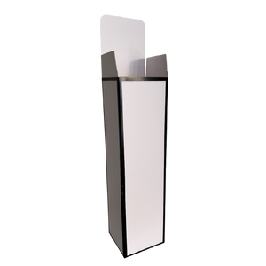 Matt White Reed Jar Box Black Trim