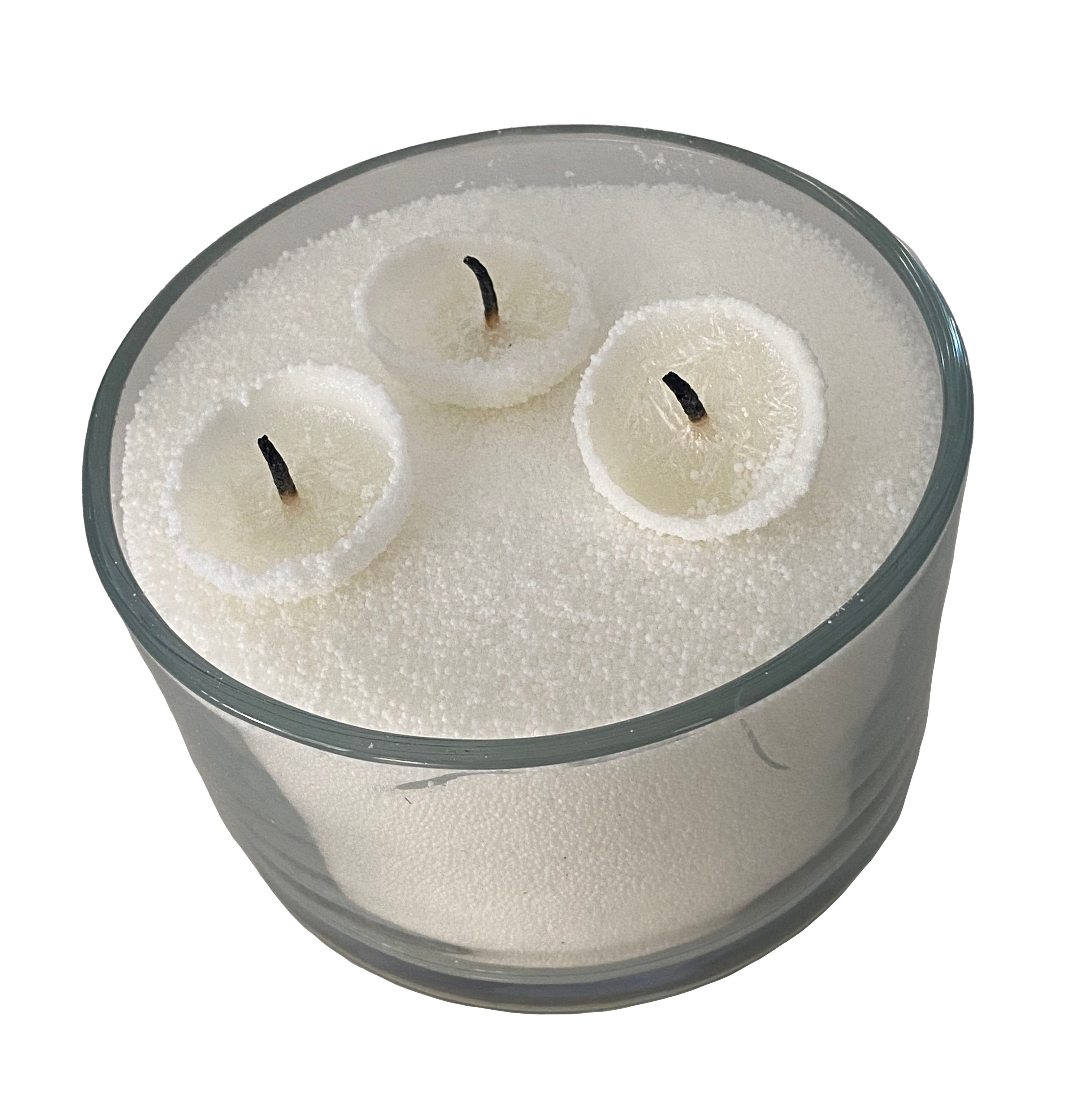 Crystal Natural Candle Sand Wax with 40 Wicks White (1000g)
