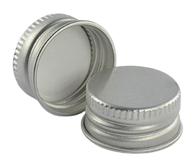 Silver Aluminium cap 28mm