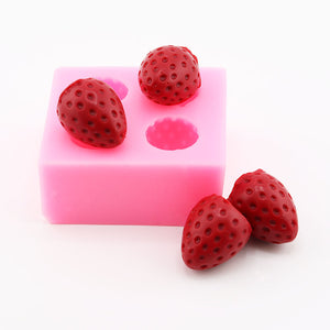4 Cavity Square Strawberry Mould