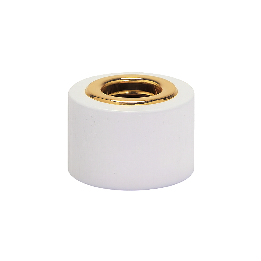 Sleek White Diffuser Cap Gold Eyelet
