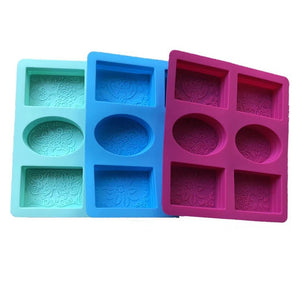 6-cavity Embossed design Silicone Mould