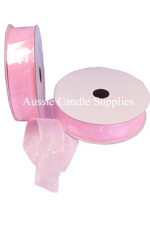 Organza Light Pink 25mm <25m> <Ea> <RES>