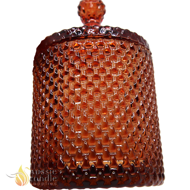 Tear Drop Jar Amber Aussie Candle Supplies