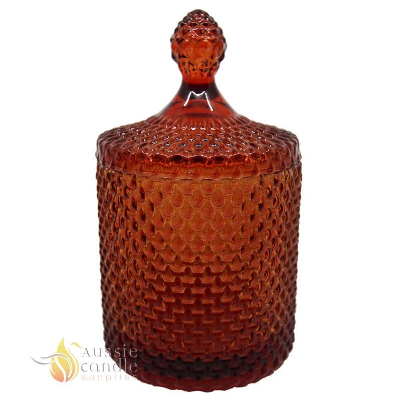 Tear Drop Jar Amber Aussie Candle Supplies