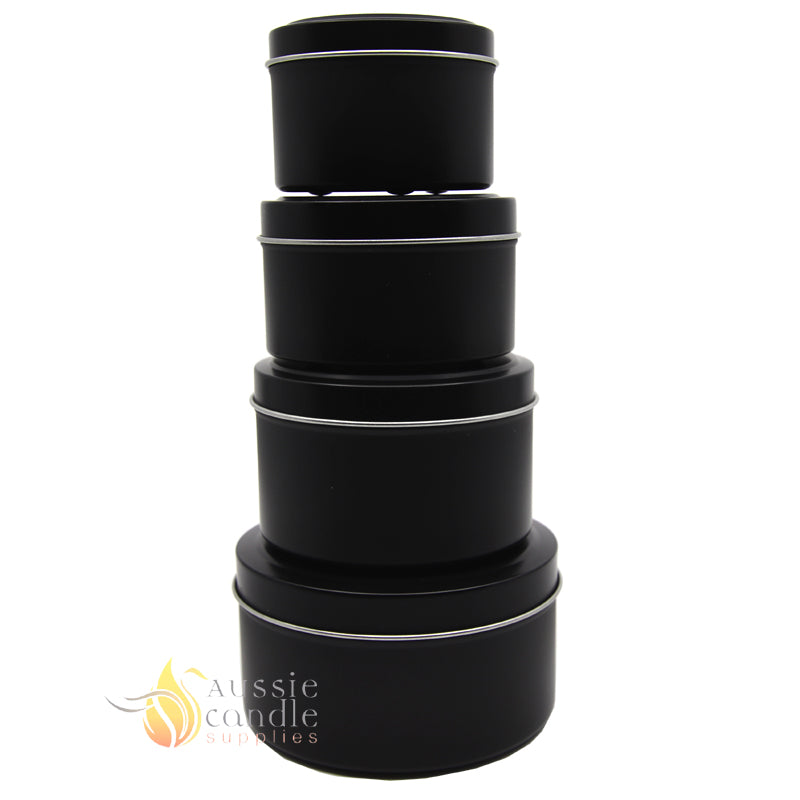 Candle Tin Matt Black 283gm