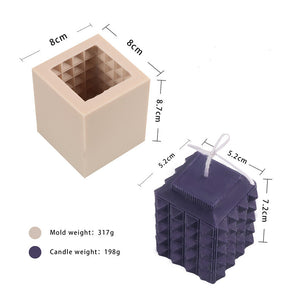 Diamond Spike Cube Silicone Mould