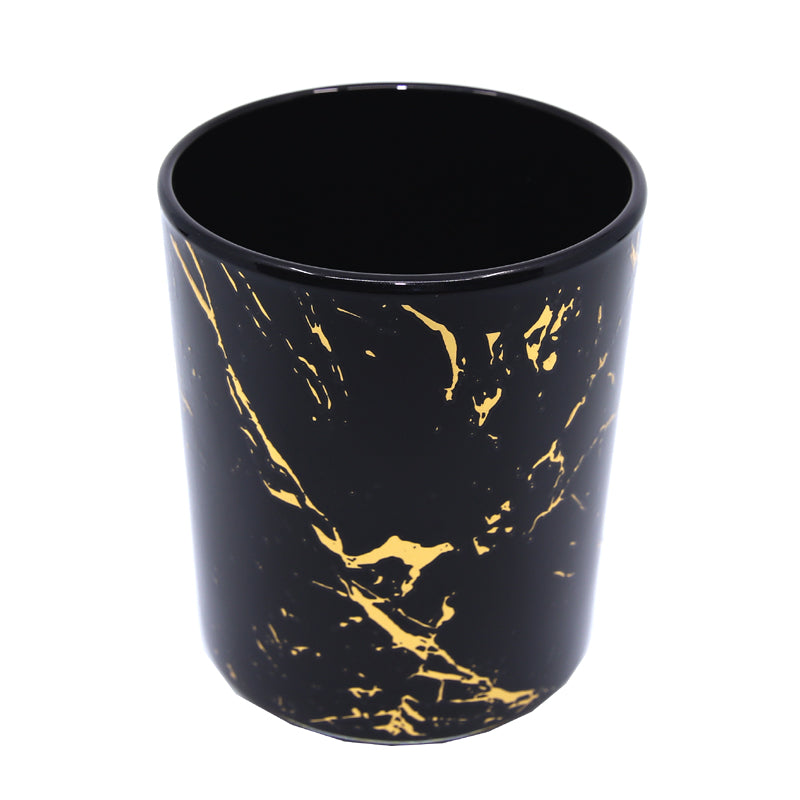 Marble Cambridge Black/Gold Jar Aussie Candle Supplies