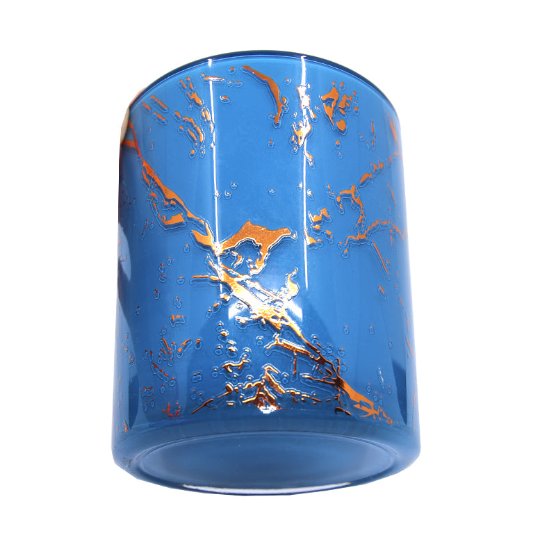 Marble Cambridge Blue/Rose Gold Jar Aussie Candle Supplies