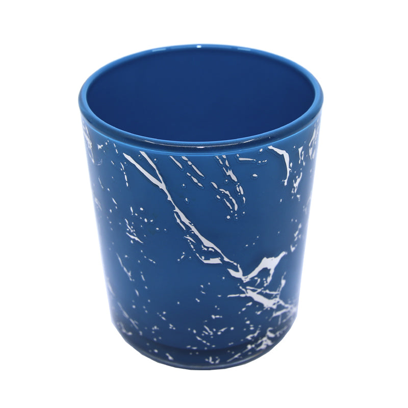 Marble Cambridge Blue/Silver Jar