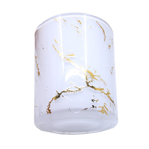 Marble Cambridge White/Gold Jar