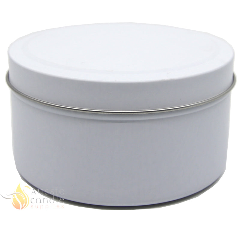 Candle Tin Matt White 283gm Aussie Candle Supplies