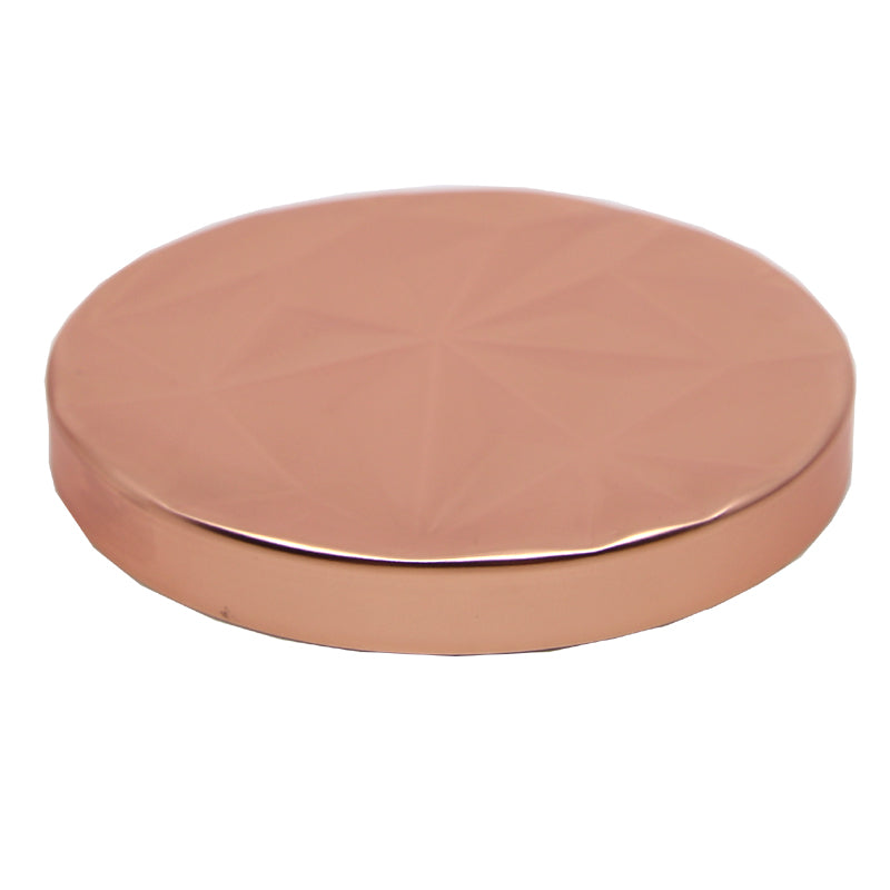 Matt Rose Gold Geo Metal Lid
